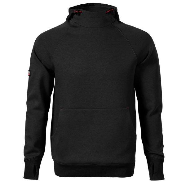MALFINI Férfi kapucnis pulóver Vertex - Fekete | 2XL