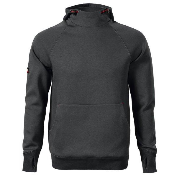 MALFINI Férfi kapucnis pulóver Vertex - Ebony gray | 3XL
