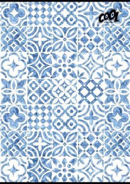 Füzet, tűzött, A4, kockás, 80 lap, COOL BY VICTORIA "Mediterrain
patterns"