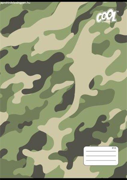 Füzet, tűzött, A4, kockás, 32 lap, COOL BY VICTORIA "Camouflage",
"87-32"