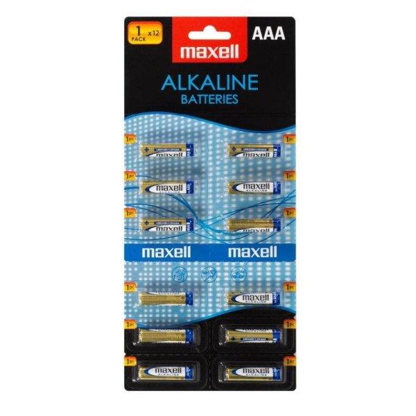 Maxell mikró AAA (LR03) alkáli elem KARTELLA 12