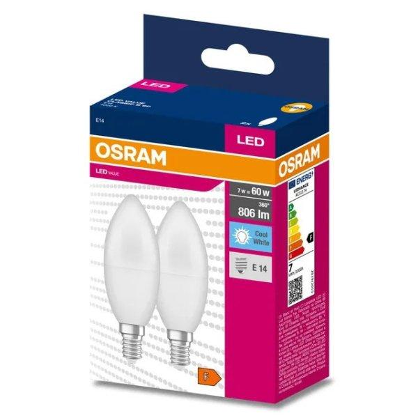 OSRAM Value LED E14 7,5W-4000K 806lumen GYERTYA CLASSIC B60/2