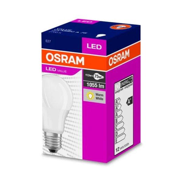 OSRAM Value LED E27 10W-2700K 1055lumen GLOBE CLASSIC A 75