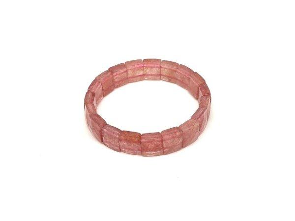 Eperkvarc fazettált téglalap karkötő 12x10mm