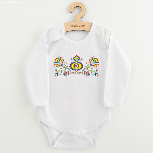 Baba body nyomtatással New Baby Népi minta