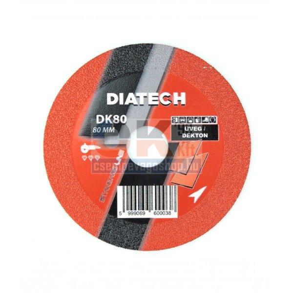 Diatech üvegvágó tárcsa 80x10×16 mm (dk80)