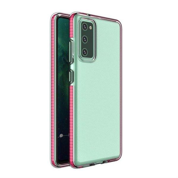 Spring tok Tiszta TPU gél védőtok színes tok Samsung Galaxy A02S EU Sötét
Pink