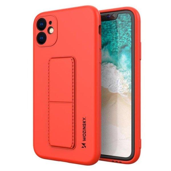 Wozinsky kitámasztható tok Flexible Silicone telefontok egy stand iPhone 11
Pro MAX Piros
