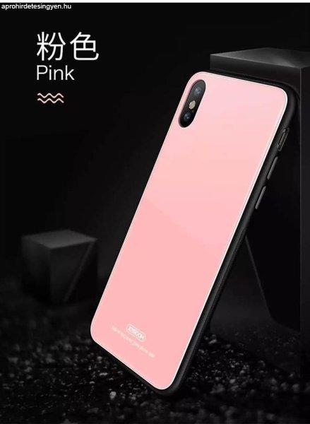 Apple iPhone XS Max JOYROOM JR-BP521 Crystal Üveg Hátlap - Rózsaszín