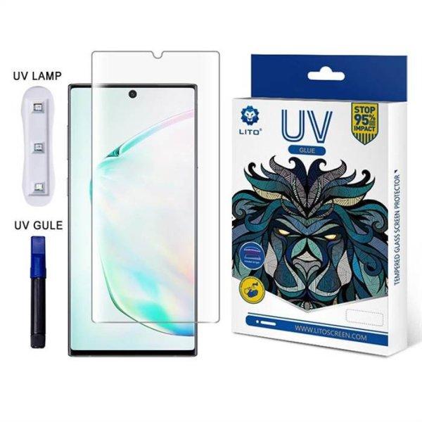 Samsung S20 Ultra Lito UV Liquid Glue 3D Üvegfólia - Átlátszó