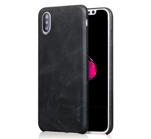 X-LEVEL műanyag telefonvédő (bőr hatású hátlap) FEKETE Apple iPhone XS
Max 6.5