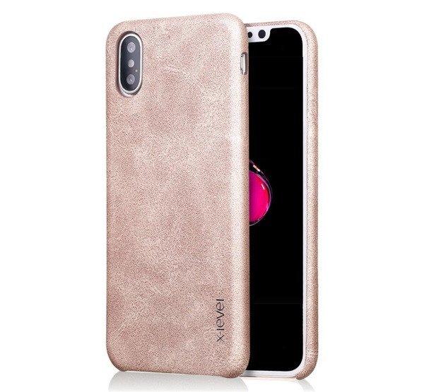 X-LEVEL műanyag telefonvédő (bőr hatású hátlap) ARANY Apple iPhone XS Max
6.5