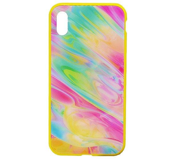 NILLKIN OMBRE telefonvédő szilikon keret (BUMPER, közepesen ütésálló,
edzett üveg hátlap, színes) SÁRGA Apple iPhone XS Max 6.5