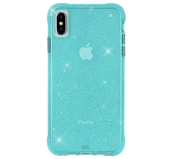 CASE-MATE SHEER szilikon telefonvédő (közepesen ütésálló, légpárnás
keret, csillámporos) VILÁGOSKÉK Apple iPhone XS Max 6.5