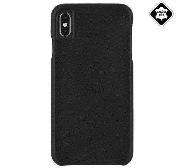 CASE-MATE BARELY THERE műanyag telefonvédő (ultravékony, valódi bőr
hátlap) FEKETE Apple iPhone XS Max 6.5