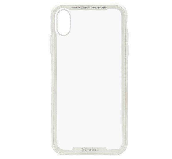 ROAR Glass Airframe telefonvédő szilikon keret (BUMPER, közepesen
ütésálló, edzett üveg hátlap) FEHÉR Apple iPhone XS Max 6.5