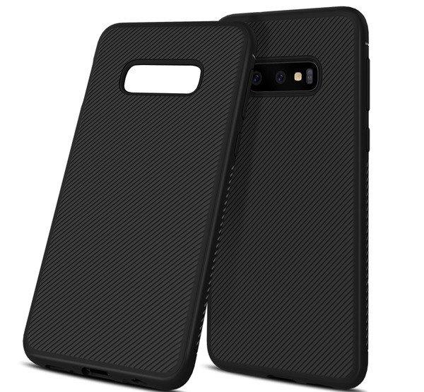 Szilikon telefonvédő (közepesen ütésálló, csíkos minta) FEKETE Samsung
Galaxy S10e (SM-G970)