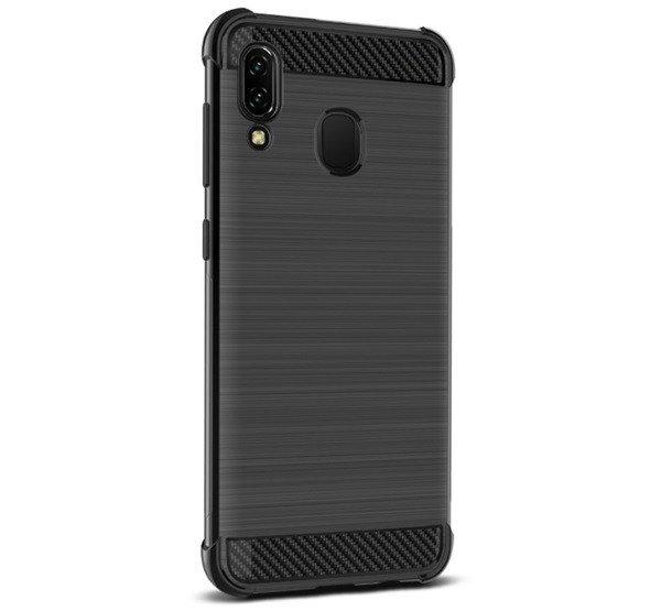 IMAK VEGA szilikon telefonvédő (közepesen ütésálló, légpárnás sarok,
szálcsiszolt, karbon minta) FEKETE Samsung Galaxy A20 (SM-A205F), Samsung
Galaxy A30 (SM-A305F)
