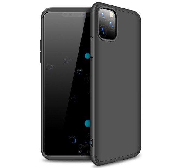 GKK műanyag telefonvédő (közepesen ütésálló, 3 részes, szétszedhető,
előlap védelem) FEKETE Apple iPhone 11 Pro Max