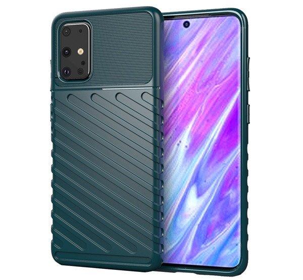 Szilikon telefonvédő (közepesen ütésálló, csíkos, dombor minta)
SÖTÉTZÖLD Samsung Galaxy S20 Plus (SM-G985F), Samsung Galaxy S20 Plus 5G
(SM-G986)