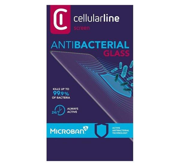 CELLULARLINE ANTIBIOM képernyővédő üveg (antibakteriális, ultravékony,
9H) FEKETE Samsung Galaxy A21s (SM-A217F)