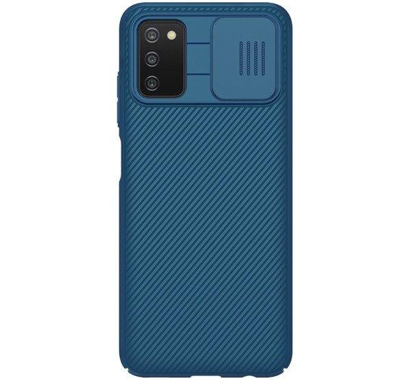 NILLKIN CAMSHIELD műanyag telefonvédő (szilikon keret, közepesen
ütésálló, kamera védelem, csíkos) SÖTÉTKÉK Samsung Galaxy A03s
(SM-A037F)