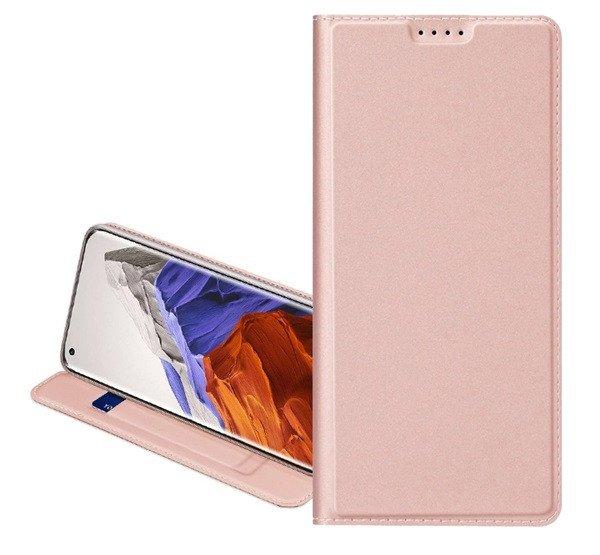 DUX DUCIS SKIN PRO tok álló, bőr hatású (FLIP, oldalra nyíló, bankkártya
tartó, asztali tartó funkció) ROZÉARANY Samsung Galaxy A03s (SM-A037F)