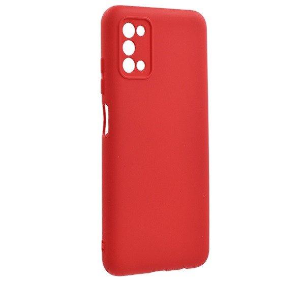 Szilikon telefonvédő (matt, mikrofiber plüss karcolásmentesítő belső,
prémium) PIROS Samsung Galaxy A03s (SM-A037F)
