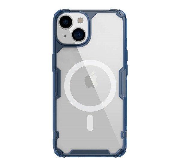 NILLKIN NATURE PRO MAGNETIC műanyag telefonvédő (közepesen ütésálló,
légpárnás sarok, Magsafe rögzítés) SÖTÉTKÉK Apple iPhone 14 Plus