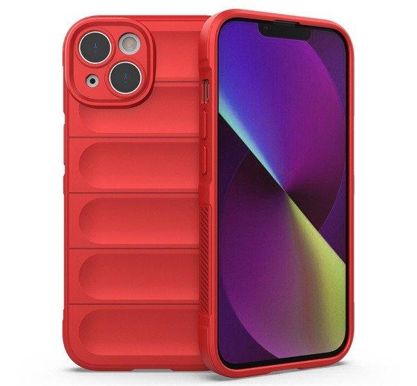 Szilikon telefonvédő (közepesen ütésálló, kamera védelem, 3D minta)
PIROS Apple iPhone 14 Plus