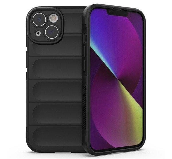 Szilikon telefonvédő (közepesen ütésálló, kamera védelem, 3D minta)
FEKETE Apple iPhone 14 Plus