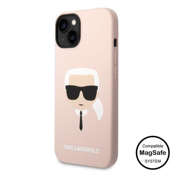 Apple iPhone 14 Plus KARL LAGERFELD KLHMP14MSLKHLP Liquid Silicon MagSafe
Hátlap - Rózsaszín