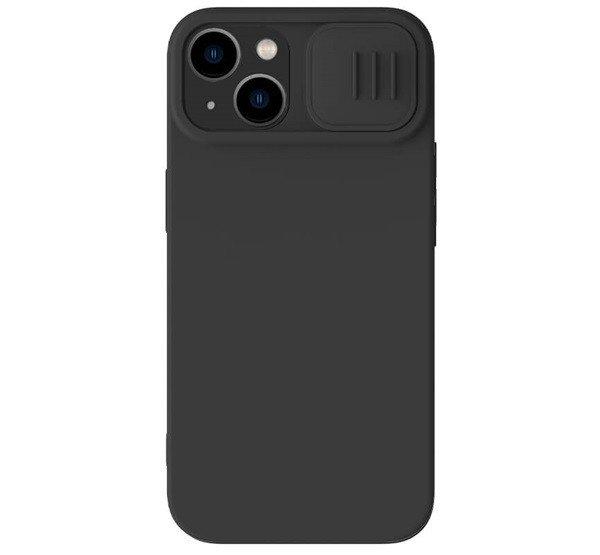 NILLKIN CAMSHIELD SILKY szilikon telefonvédő (matt, mikrofiber plüss belső,
kamera védelem, környezetbarát) FEKETE Apple iPhone 14 Plus