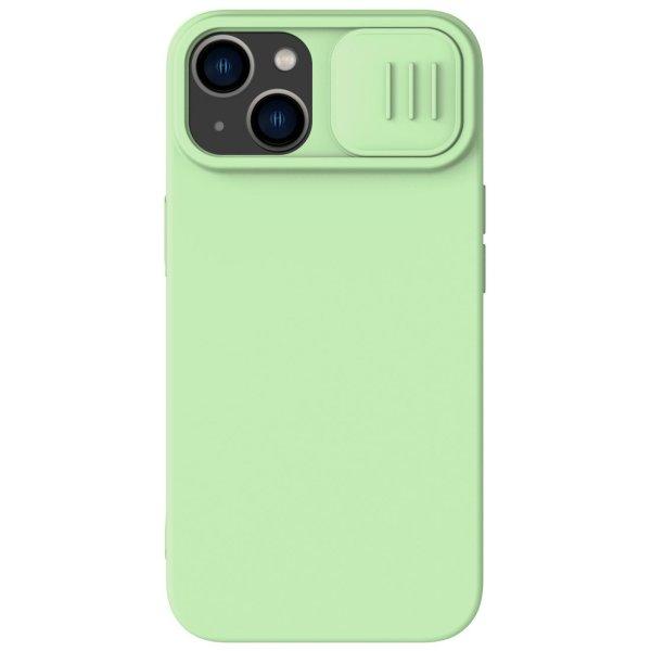 Nillkin CamShield mágneses szilikon tok iPhone 14 Plus mágneses MagSafe tok
kameravédővel zöld