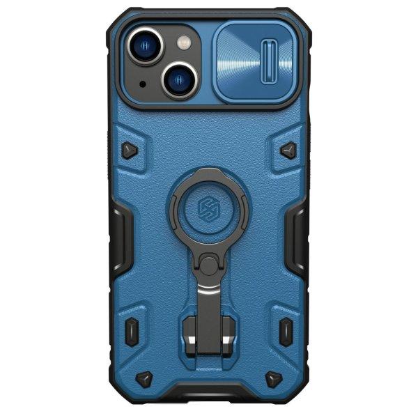 Nillkin CamShield Armor Pro tok iPhone 14 Plus Armor tok kameravédővel
gyűrűs állvánnyal Kék
