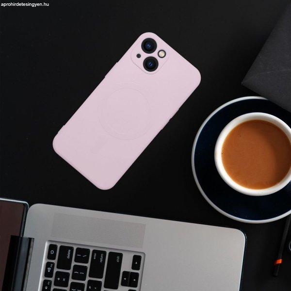 Szilikon Mag Cover tok IPHONE 13 rózsaszínű