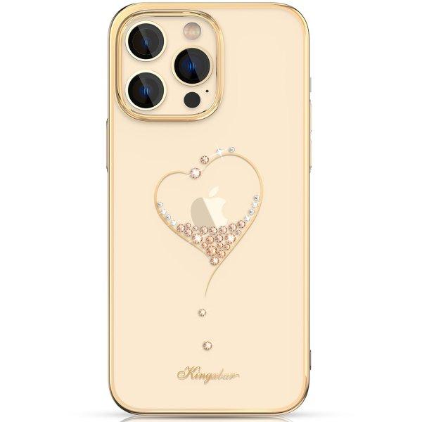Kingxbar Wish sorozat tok iPhone 14 Plus díszített arany kristályok
