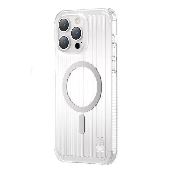 Kingxbar PQY Go Out sorozat mágneses tok iPhone 14 Plus MagSafe ezüst