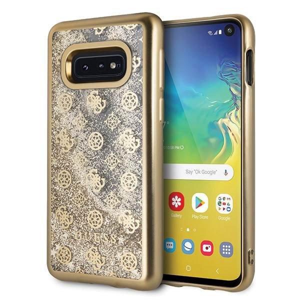 Guess GUHCS10 LPEOLGGO S10 e G970 arany 4G Peony folyékony csillogó
kristályos keménytok