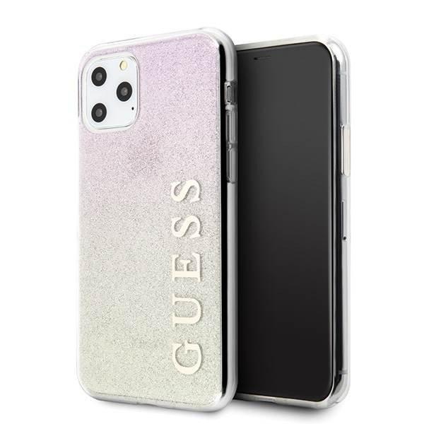 Guess GUHCN65PCUGLGPI iPhone 11 Pro Max rózsaarany színátmenetes Glitter
keménytok