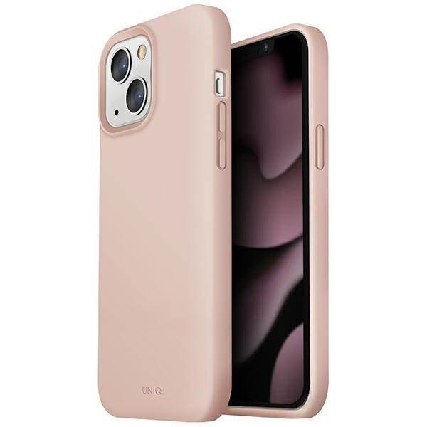 UNIQ etui Lino iPhone 13 6,1" rózsaszín tok
