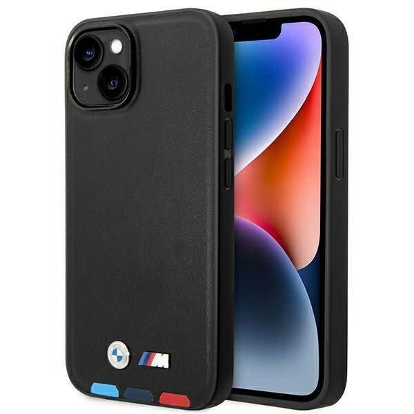 Etui BMW BMHCP14M22PTDK iPhone 14 Plus / 15 Plus 6,7" fekete bőr
bélyegző Tricolor tok