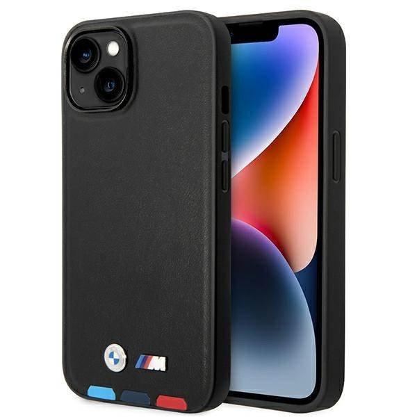 Etui BMW BMHMP14M22PTDK iPhone 14 Plus / 15 Plus 6,7" fekete bőr
bélyegző Tricolor Magsafe tok