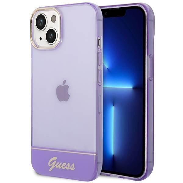 Guess GUHCP14MHGCOU iPhone 14 Plus / 15 Plus 6.7" lila keménytok
áttetsző
