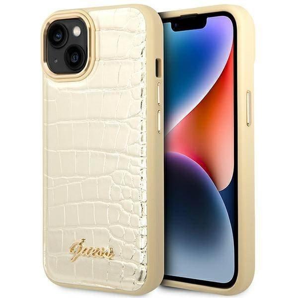Guess GUHCP14MHGCRHD iPhone 14 Plus / 15 Plus 6.7" arany keménytok Croco
kollekció