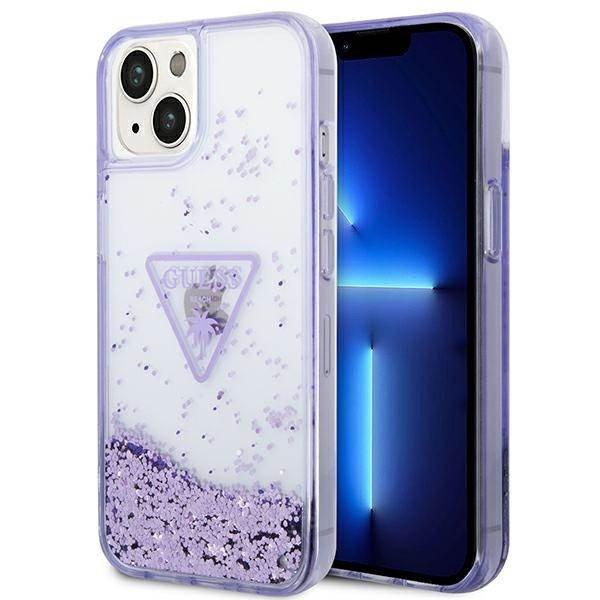 Guess GUHCP14MLFCTPU iPhone 14 Plus / 15 Plus 6.7" lila keménytok
folyékony Glitter Palm Collection