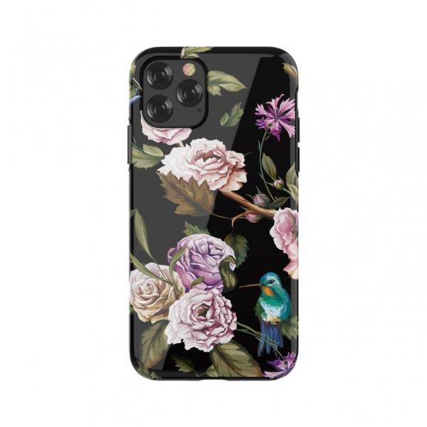 iPhone 11 Pro Max 2019 (6,5") hátlap tok, műanyag tok, virág mintás,
fekete, Devia Perfume Lily