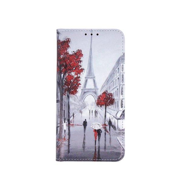 iPhone 11 Pro Max (6,5") telefon tok, könyvtok, oldalra nyíló tok,
mágnesesen záródó, "Lovers in Paris 2" mintás, Smart Trendy
