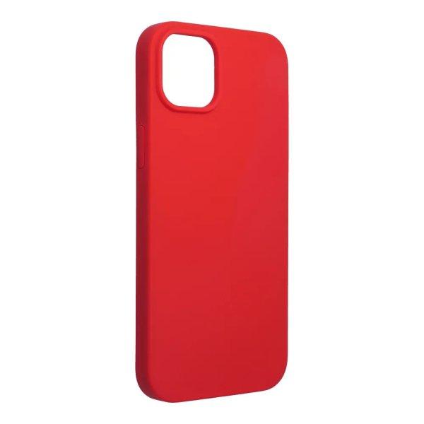 iPhone 14 Plus (6,7") szilikon tok, matt, velúr belső, piros, Forcell
Silicone