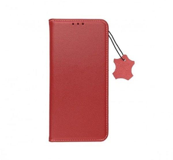 iPhone 14 Plus (6.7") bőr telefon tok, könyvtok, oldalra nyíló tok,
mágnesesen záródó, piros, Forcell Leather